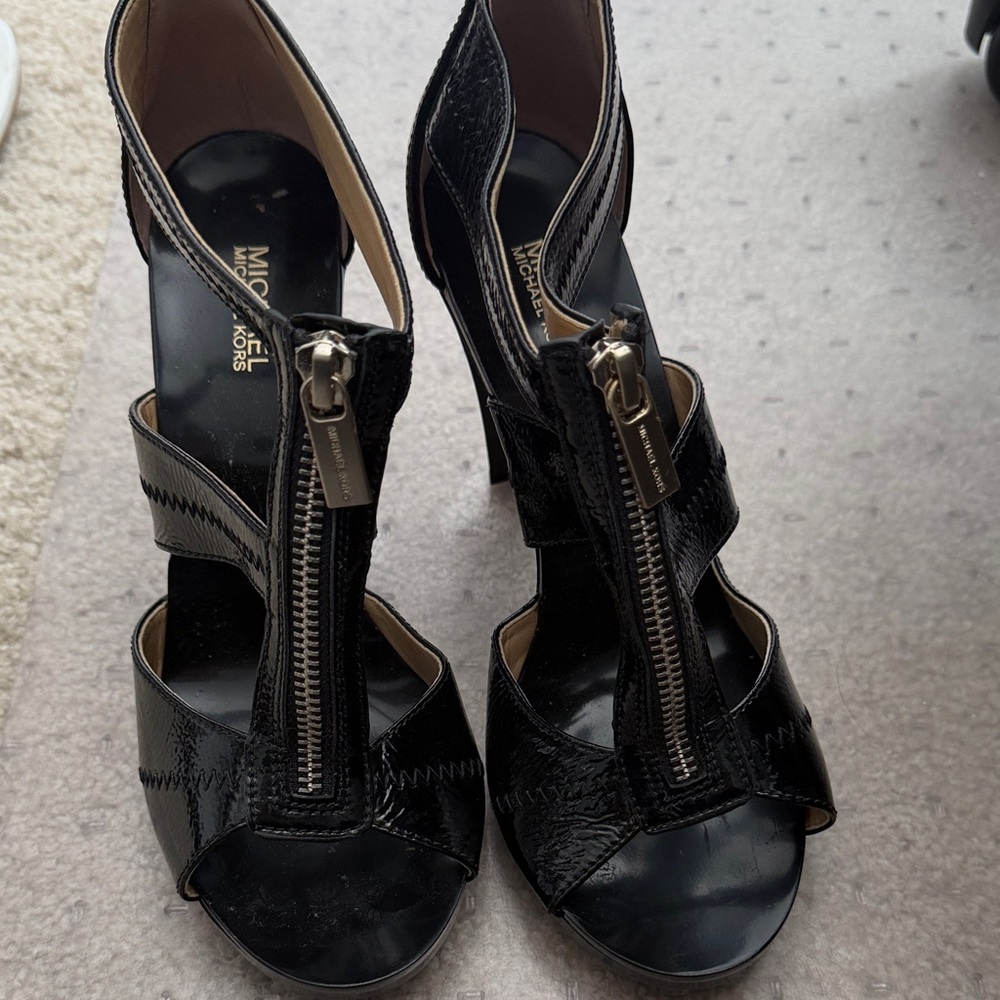 Michael Kors Black Zippered Heels